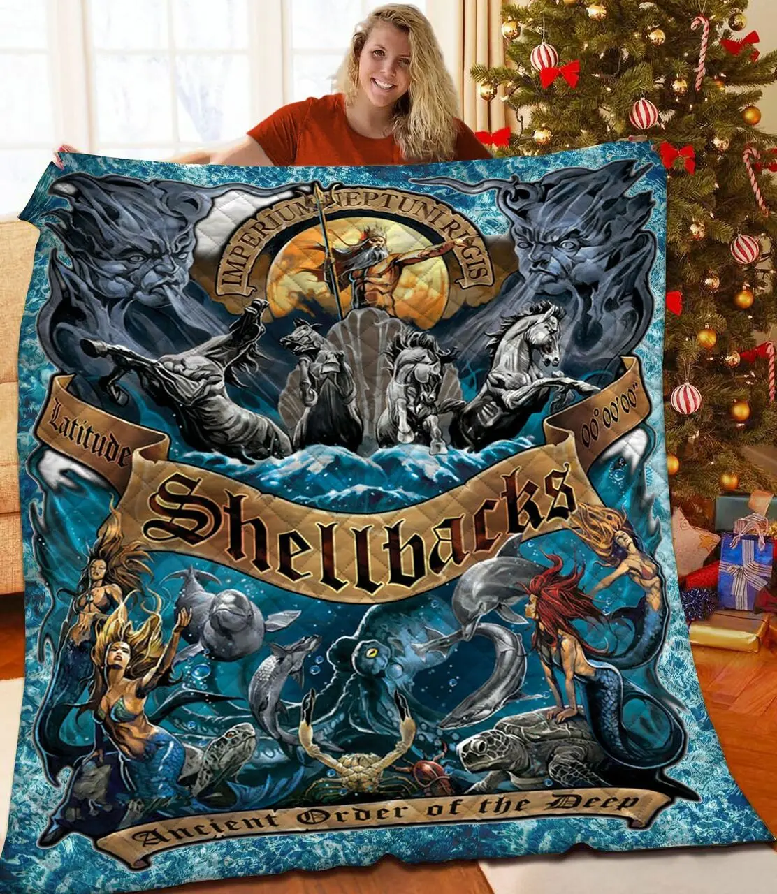 Shellback JFJ12523 3D Customized Quilt 2707 and Home Decor