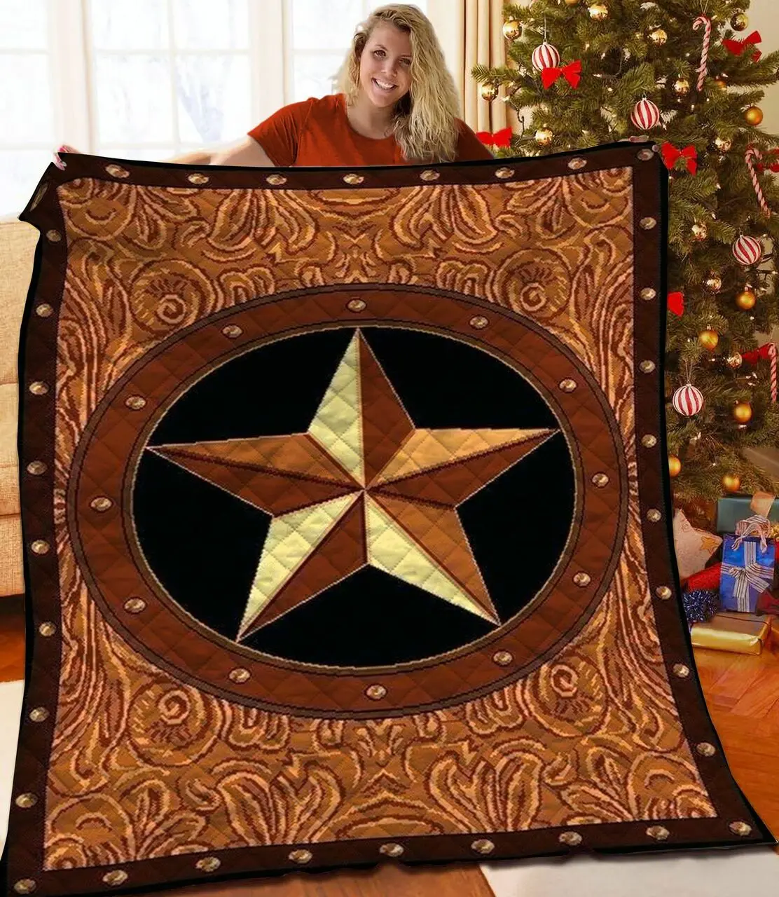 Sheridan Star JFJ12539 3D Customized Quilt 2707 and Home Decor
