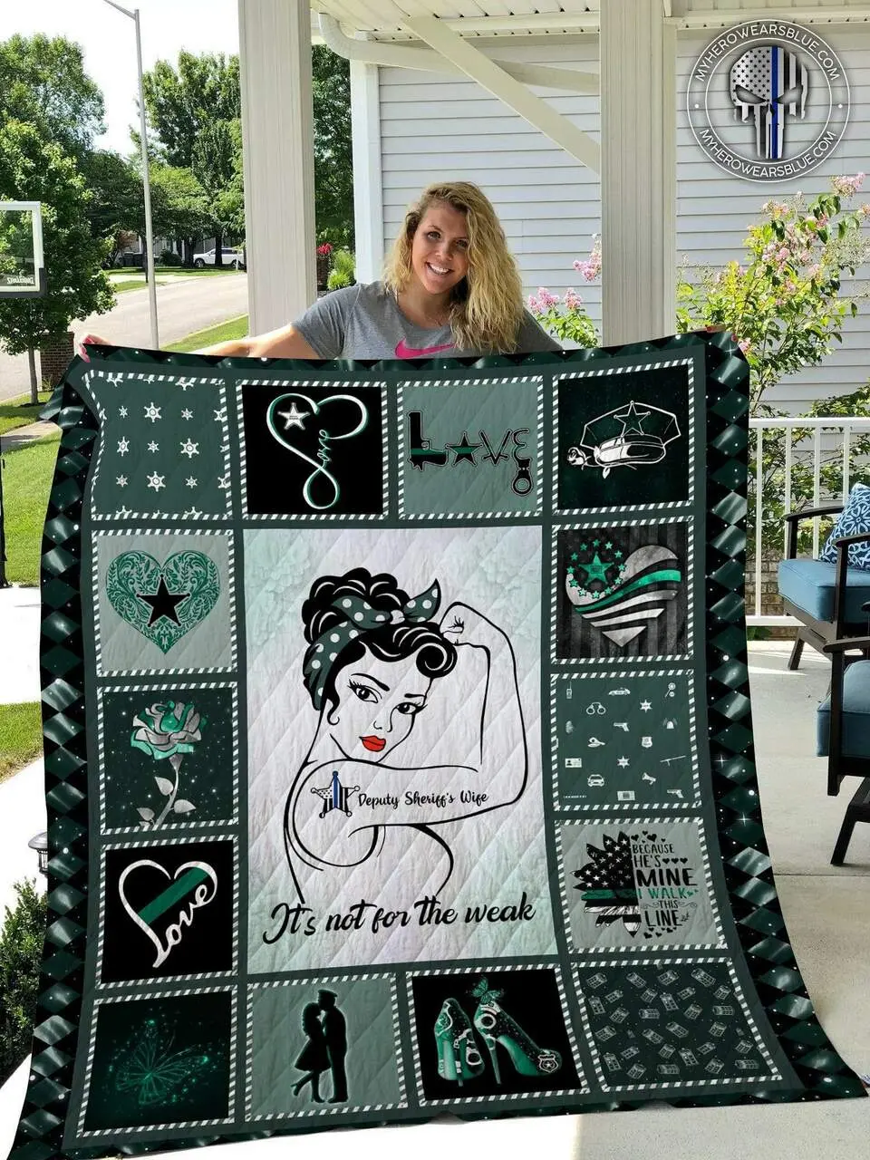 Sheriff Deputy Things Beautiful Patterned Blanket Quilt and Home Decor