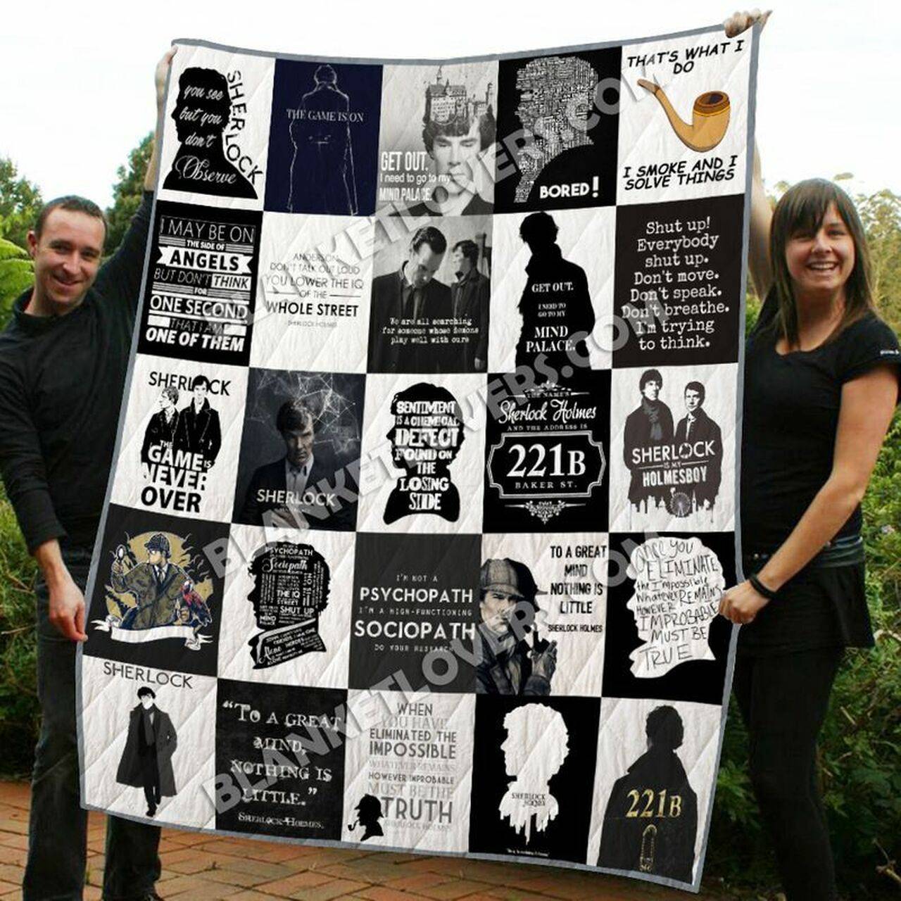 Sherlock Quilt Blanket and Home Decor
