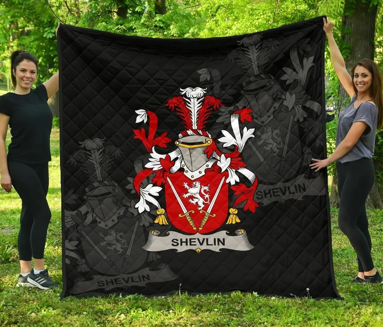 Shevlin Ireland Irish Family Crest JFJ12555 3D Customized Quilt 2707 and Home Decor
