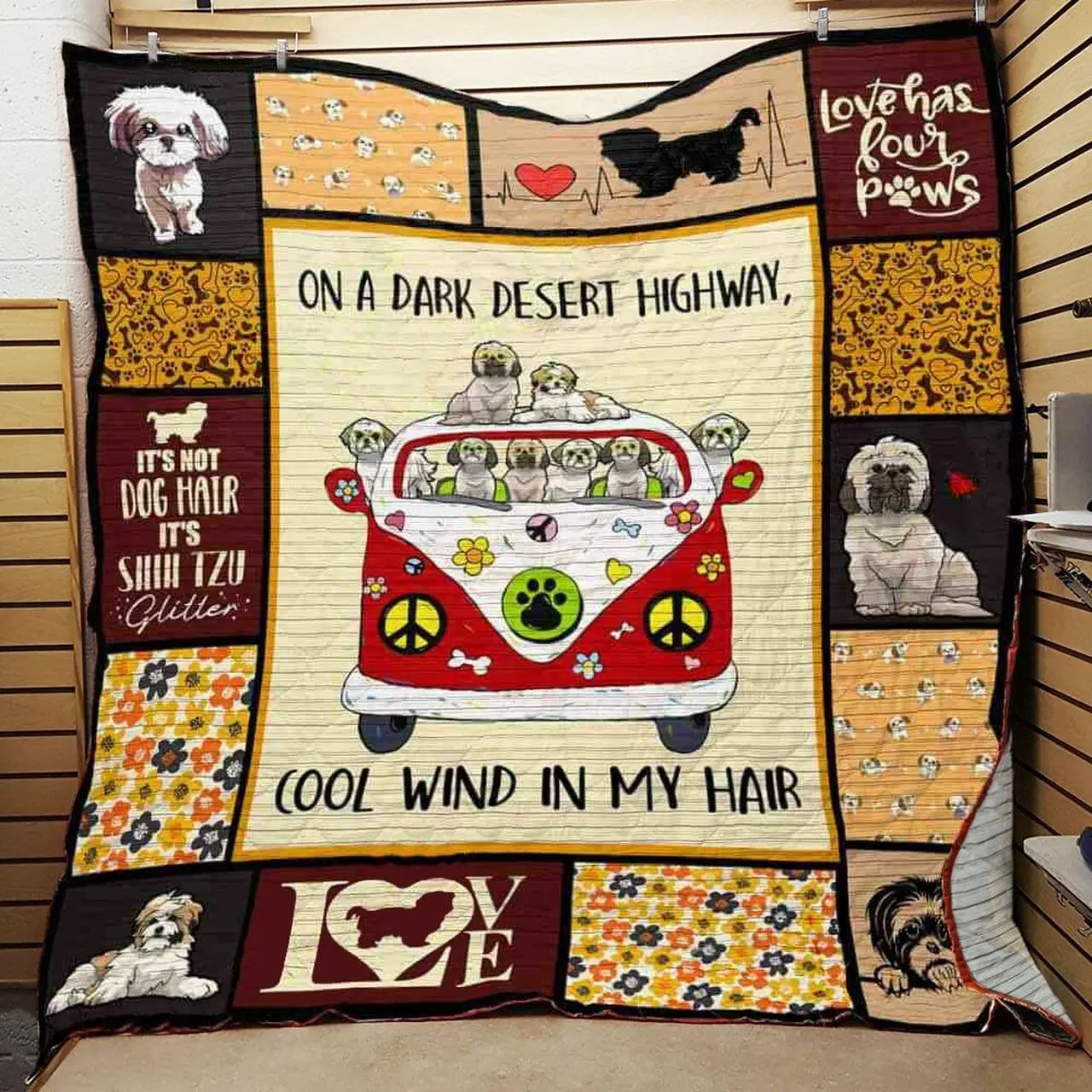 Shih Tzu Dog JFJ12568 3D Customized Quilt 2707 and Home Decor