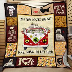 Shih Tzu Dog JFJ12568 3D Customized Quilt 2707 and Home Decor