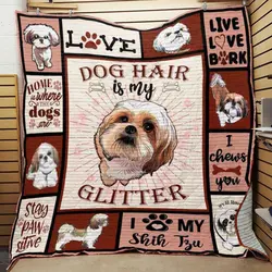 Shih Tzu Dog JFJ12575 3D Customized Quilt 2707 and Home Decor