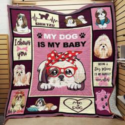 Shih Tzu Dog Mom JFJ12567 3D Customized Quilt 2707 and Home Decor