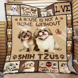 Shih Tzu Dog Quilt Kmr and Home Decor