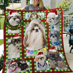Shih Tzu Dogs Quilt Blanket A123 and Home Decor
