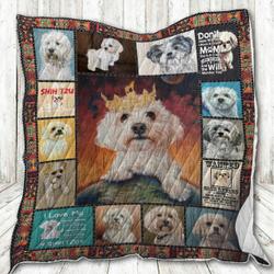 Shih Tzu Quilt Aag and Home Decor