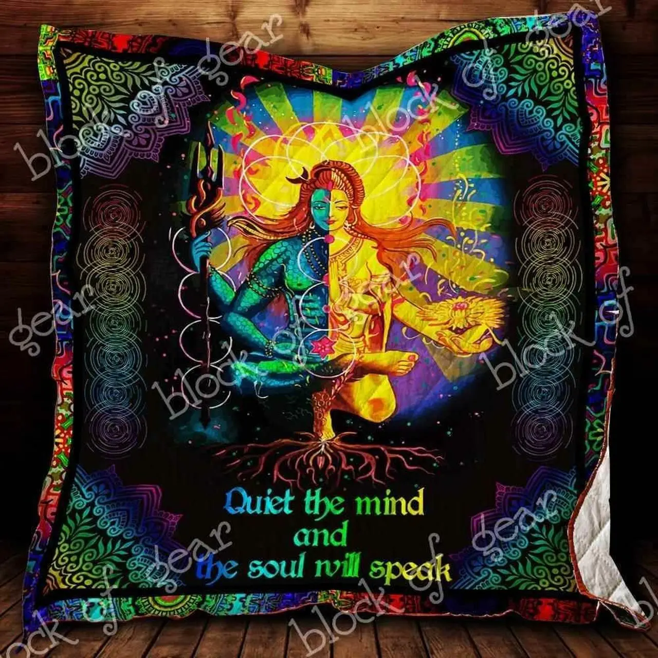 Shiva Shakti The Soul And The Mind Blanket Kc1707 Quilt and Home Decor