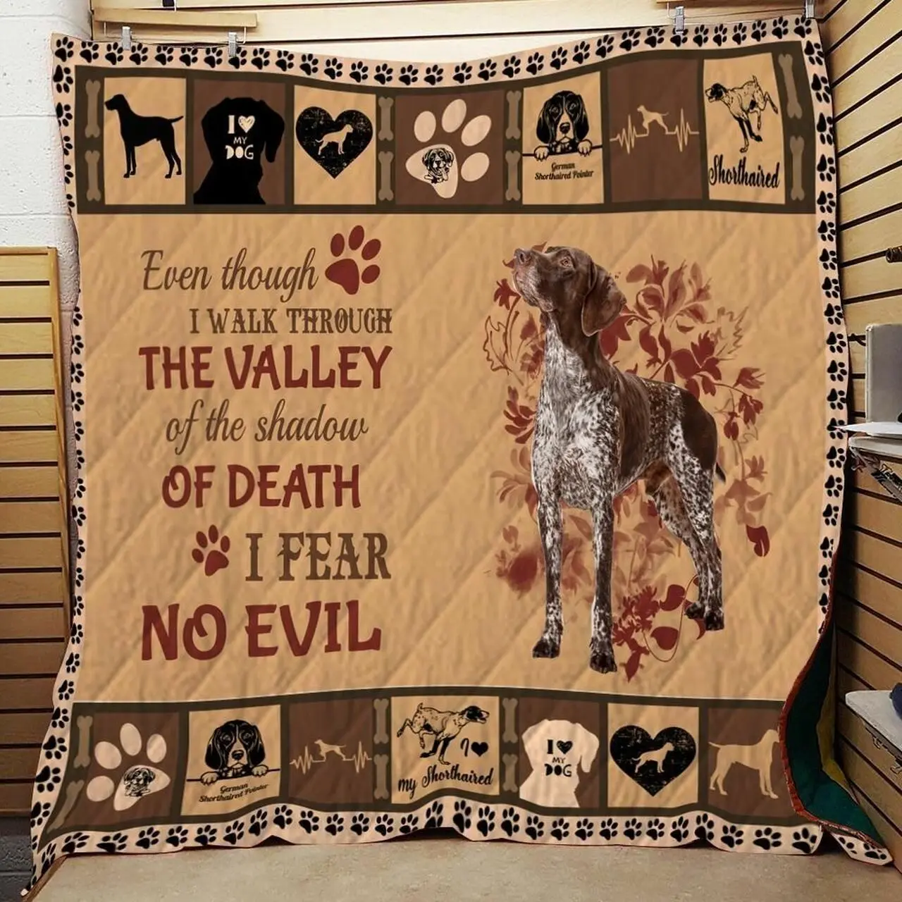 Shorthaired Shadow LAwesome LKI321 3D Customized Quilt Hip and Home Decor