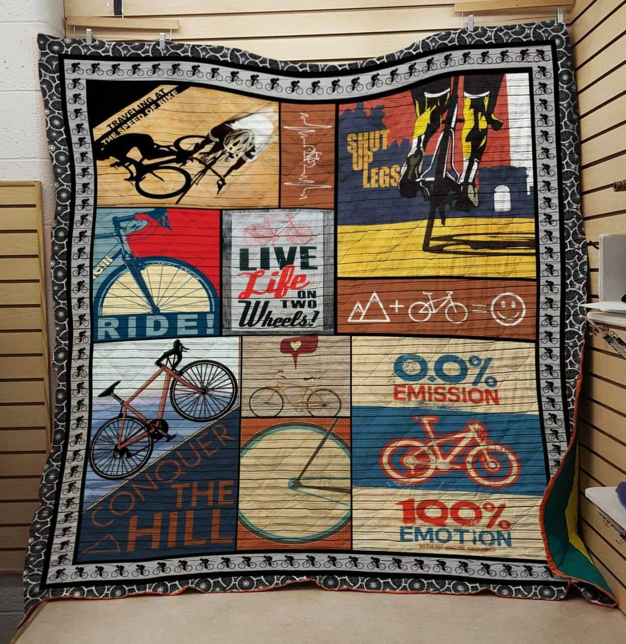 Shut Up Legs Bicycle Quilt and Home Decor
