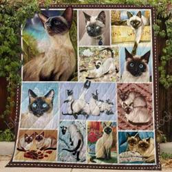Siamese Cat V2 Blanket Kc1507 Quilt and Home Decor