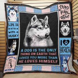 Siberian Husky Dog JFJ12632 3D Customized Quilt 2707 and Home Decor