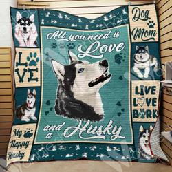 Siberian Husky Dog Quilt Blanket Dhc0102970Td and Home Decor