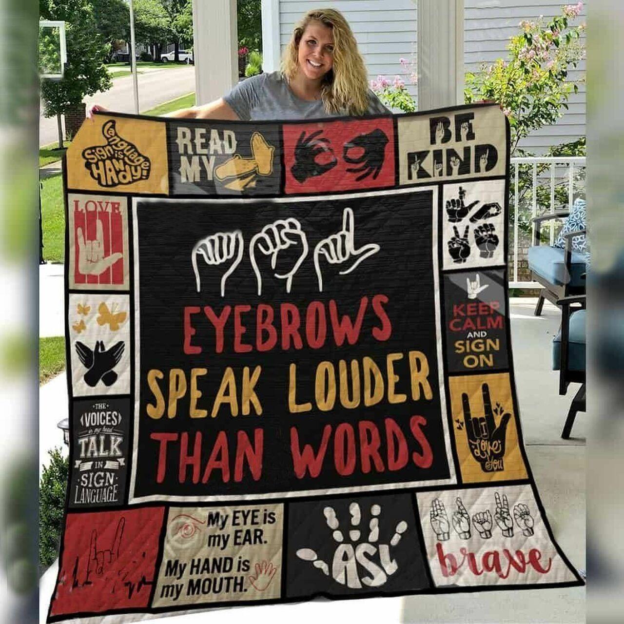 Sign Language Awesome E Quilt Derquy and Home Decor