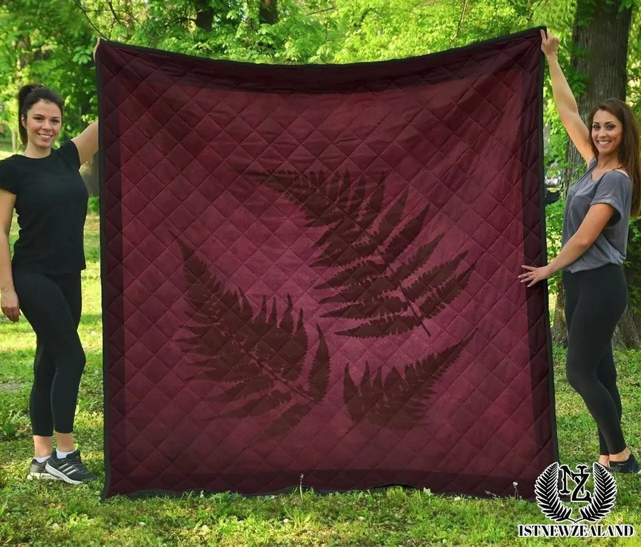 Silver Fern Red Style Quilt Tdhzk and Home Decor