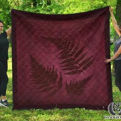 Silver Fern Red Style Quilt Tdhzk and Home Decor