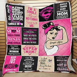 Single Mom JFJ12646 3D Customized Quilt 2707 and Home Decor