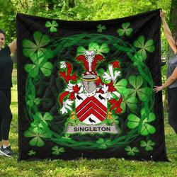 Singleton Ireland Irish Celtic Shamrock Knot Circle JFJ12650 3D Customized Quilt 2707 and Home Decor