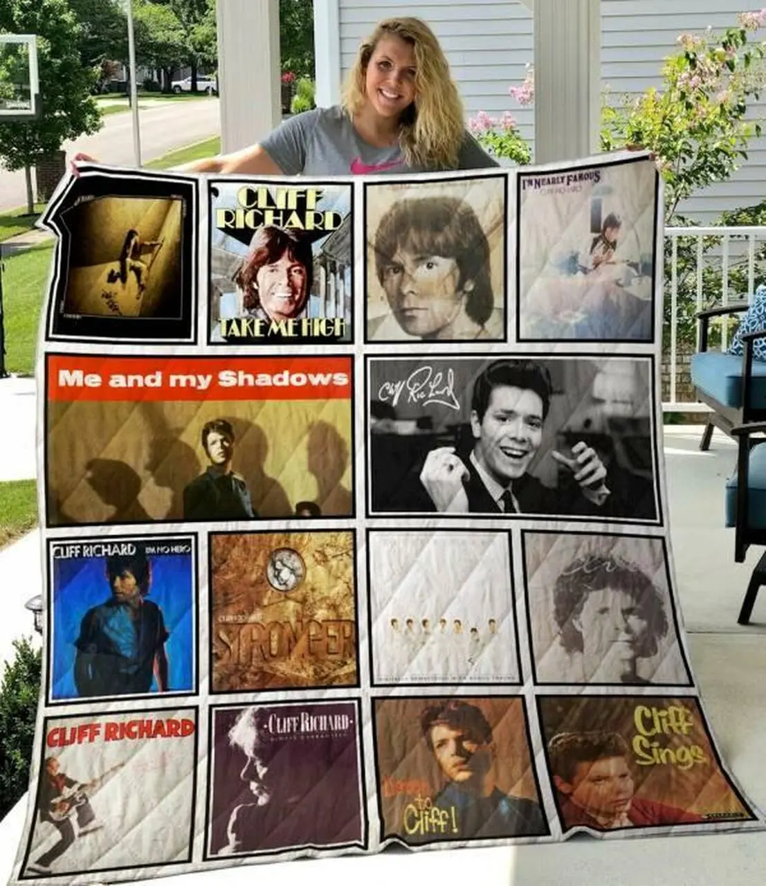 Sir Cliff Richard Quilt Blanket M150614 Quilt and Home Decor