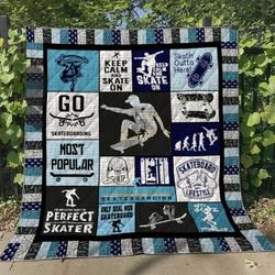 Skateboarding Nn110632 Quilt Blanket and Home Decor