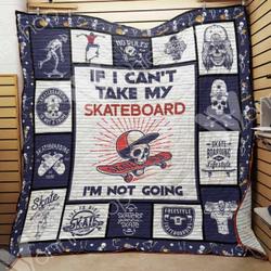 Skateboarding Skull Quilt Ggr and Home Decor