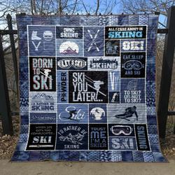 Ski You Later Pkt200652 Quilt Blanket and Home Decor