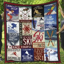 Skiing Bi290705C Tbg Quilt Blanket and Home Decor