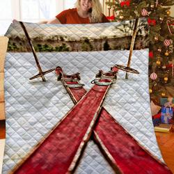 Skiing JFJ12678 3D Customized Quilt 2707 and Home Decor