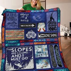 Skiing JFJ12684 3D Customized Quilt 2707 and Home Decor