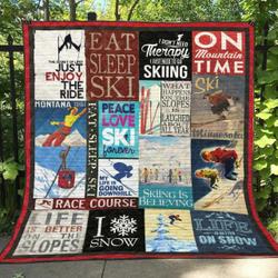 Skiing Li310704B Tbg Quilt Blanket and Home Decor