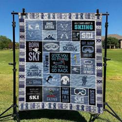 Skiing Td2809789 Quilt Blanket and Home Decor