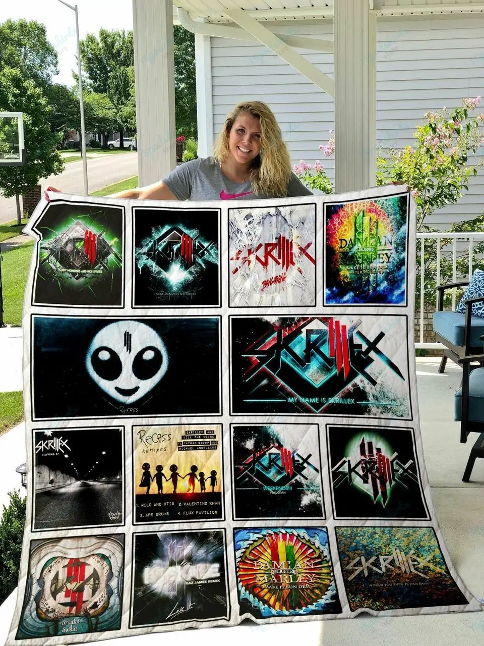Skrillex Quilt Blanket and Home Decor