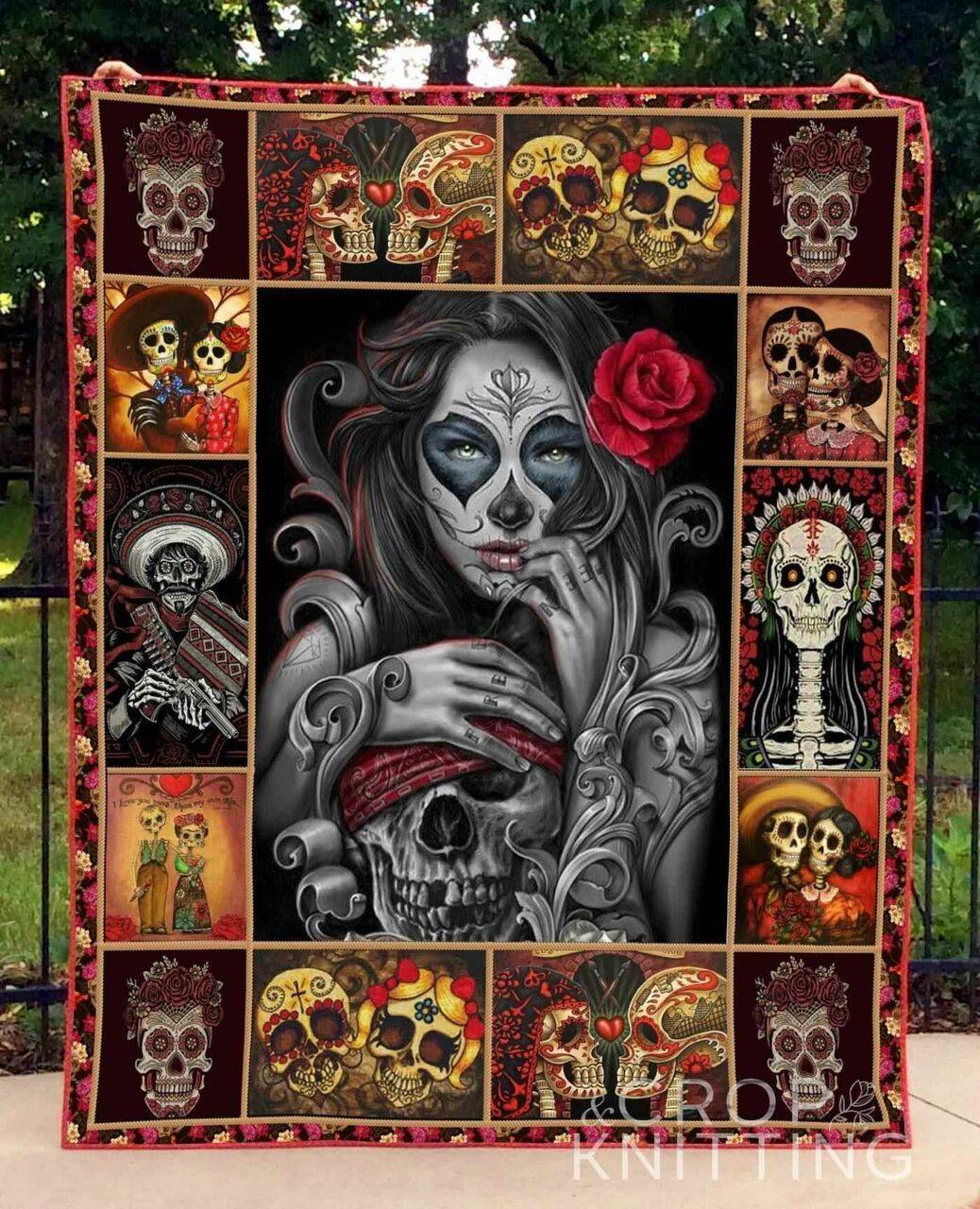 Skull 4 Blanket Th1307 Quilt and Home Decor