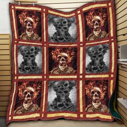 Skull And Fire NTTH011298 LTD 3D Customized Quilt and Home Decor