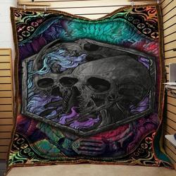 Skull C4 3D Customized Quilt and Home Decor