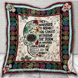 Skull Cl18100652Mdq Quilt Blanket and Home Decor
