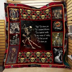 Skull Couple JFJ12691 3D Customized Quilt 2707 and Home Decor