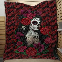 Skull Girl BH11 NTTH011298 3D Customized Quilt and Home Decor