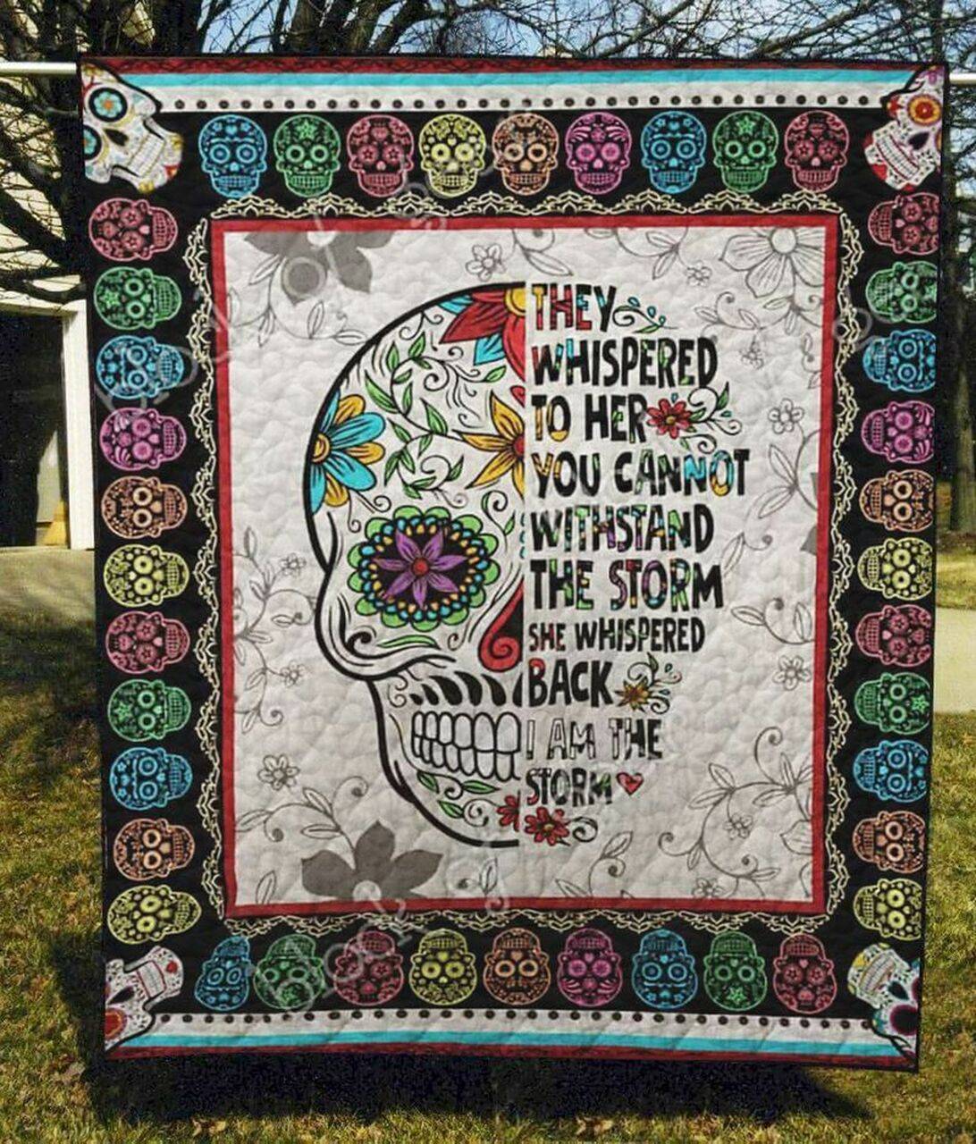 Skull I Am The Storm Clh0412580Q Quilt Blanket and Home Decor
