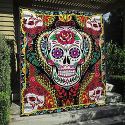 Skull JFJ12766 3D Customized Quilt 2707 and Home Decor