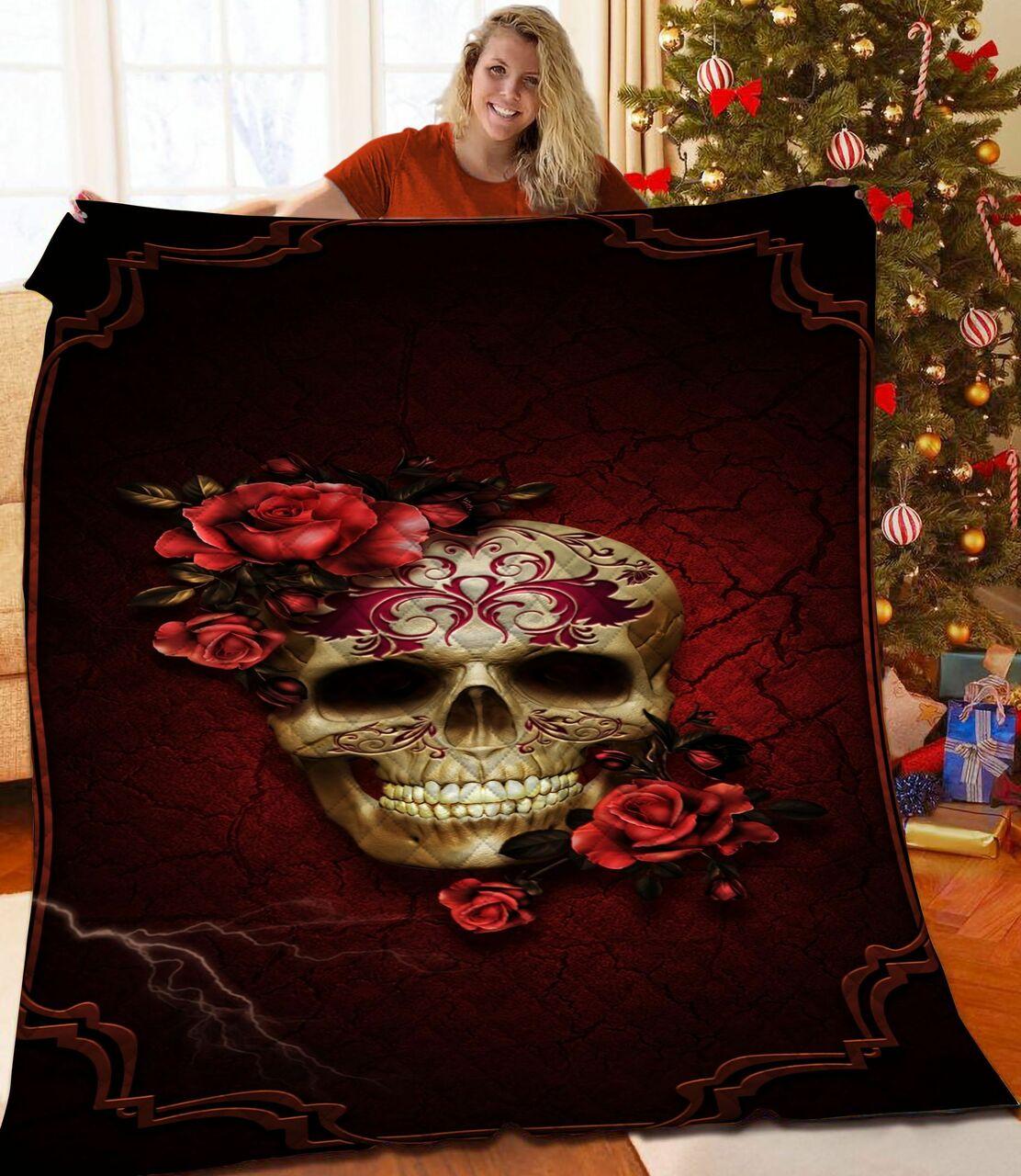 Skull JFJ12773 3D Customized Quilt 2707 and Home Decor