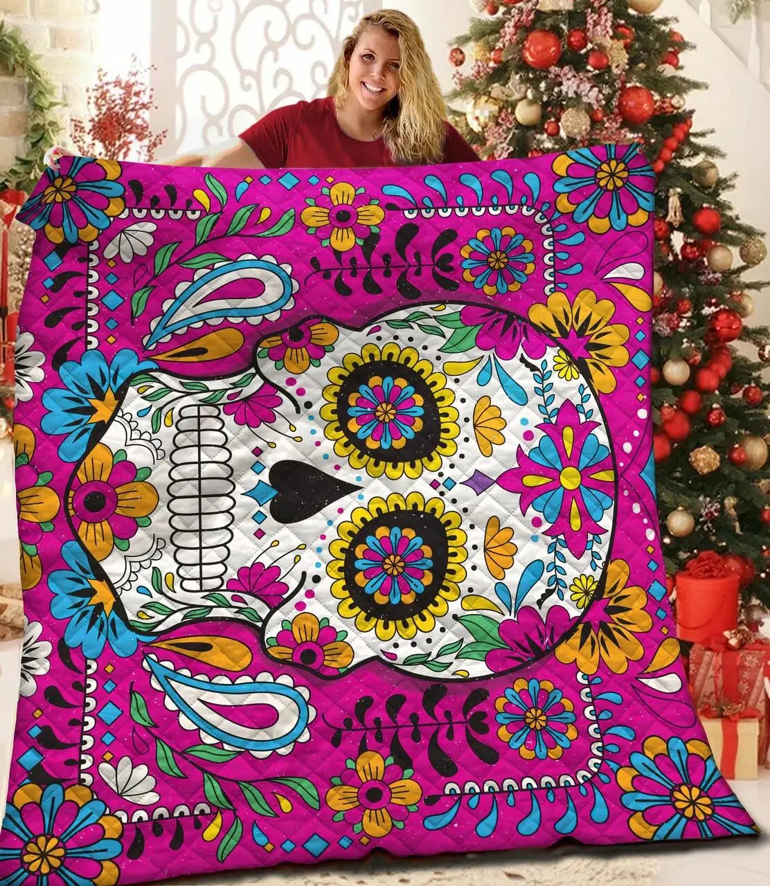 Skull JFJ12799 3D Customized Quilt 2707 and Home Decor