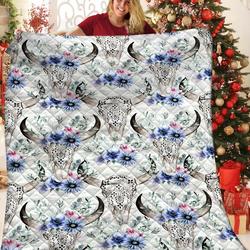 Skull JFJ12805 3D Customized Quilt 2707 and Home Decor