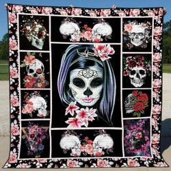 Skull Li100708A Tbg Quilt Blanket and Home Decor