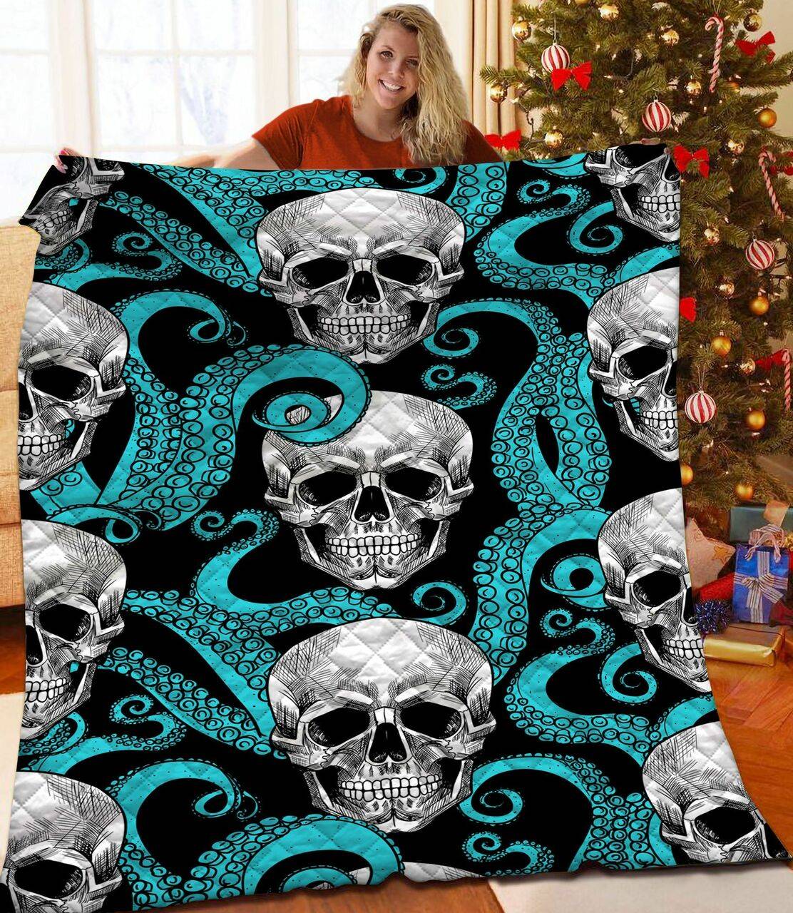Skull Octopus JFJ12701 3D Customized Quilt 2707 and Home Decor