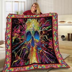 Skull Psychedelic LK44 NTTH011298 3D Customized Quilt and Home Decor