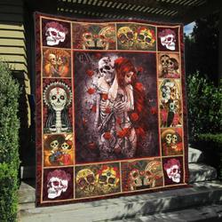 Skull Quilt Blanket Dhc13122573Vt and Home Decor