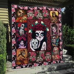 Skull Quilt Blanket Dhc13122579Vt and Home Decor