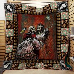 Skull Quilt Blanket Dhc13124069Vt and Home Decor